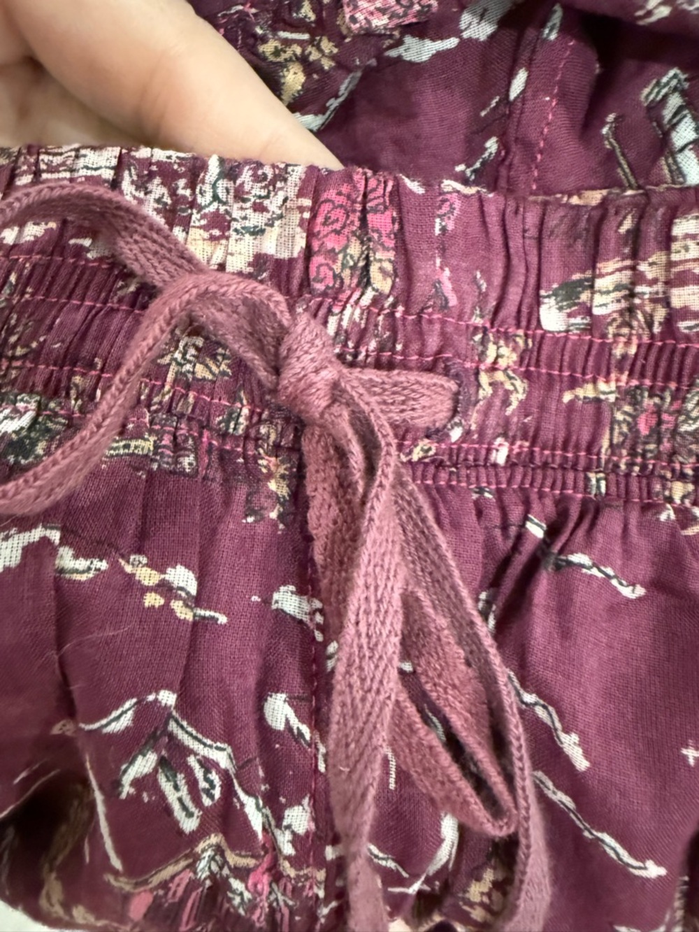 Free People Tangled Lights Ruffle Pajamas Plum - Picture 9 of 11